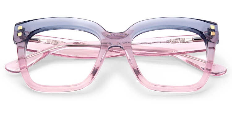 Minguela Square Gray Pink Glasses