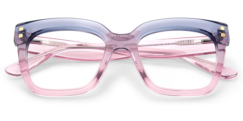 Minguela Square Gray Pink Glasses