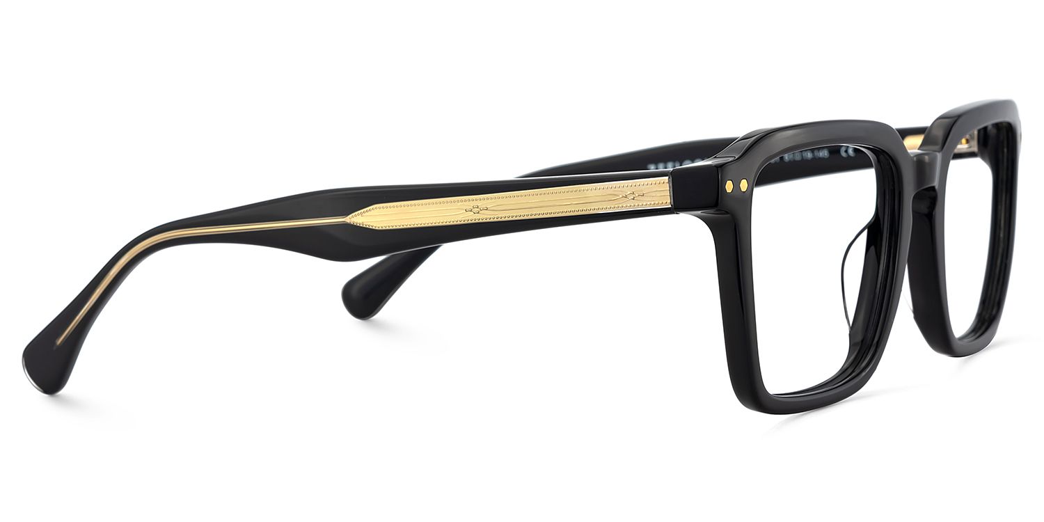 Vickerie Thin Black Glasses in Square Design | Zeelool4