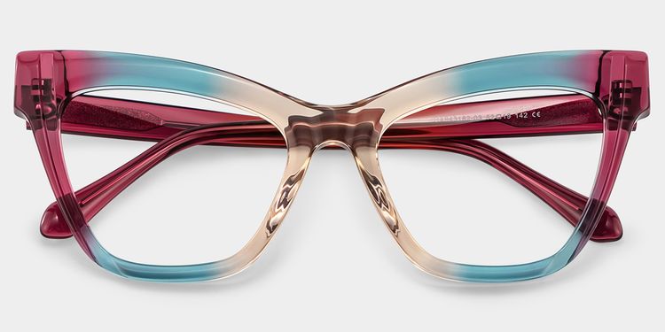 Saucie Cateye Multicolor Glasses