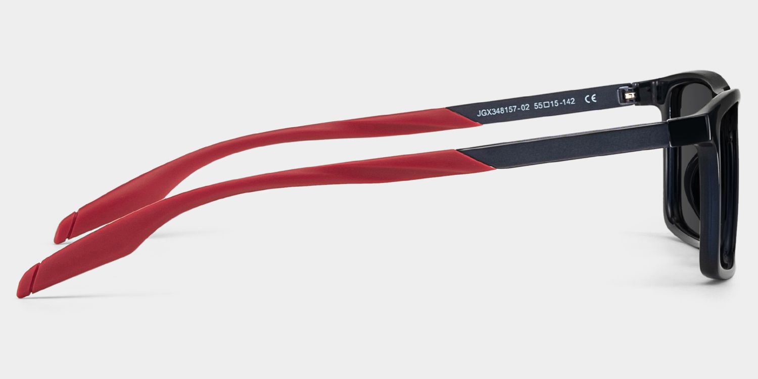 Active Blue Red Frame Glasses with Rectangle Frame Online | ZEELOOL3