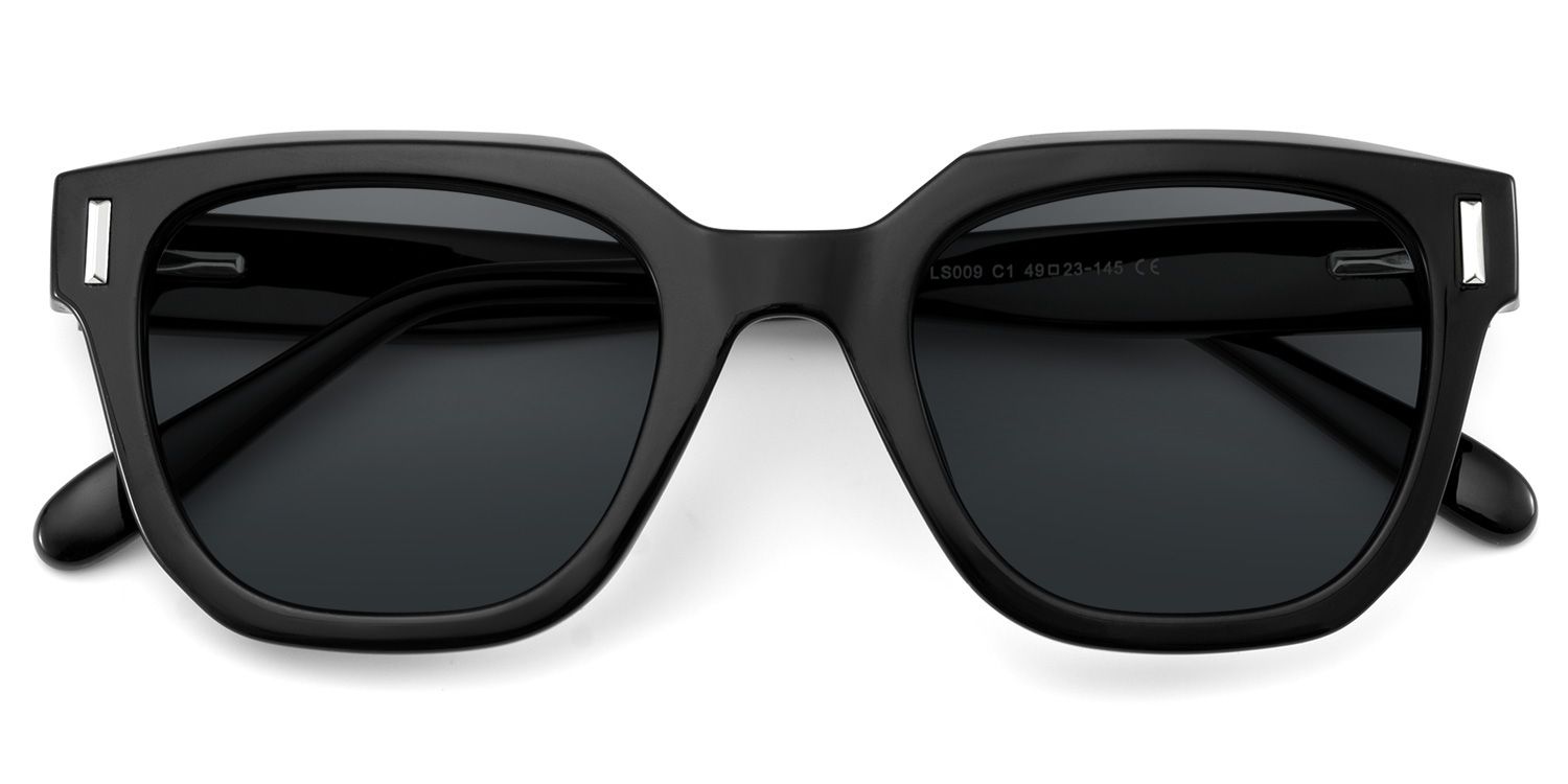 Nia Square Black Prescription Sunglasses | ZEELOOL2
