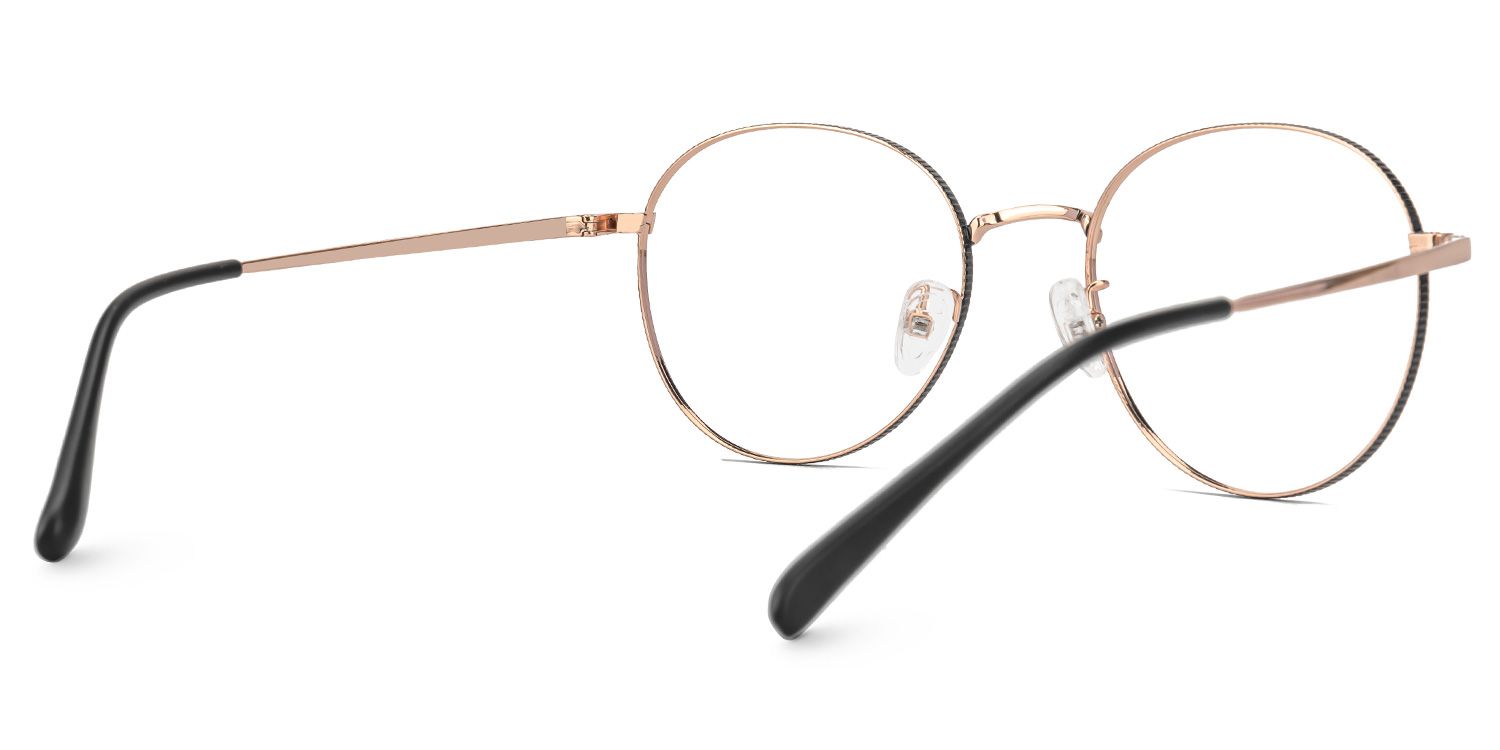 Blue-Light Blocking Ringstaff Eyeglasses, Ringstaff Rose-Gold Glasses -Zeelool3