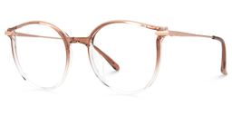 Caylan Round Beige Glasses1