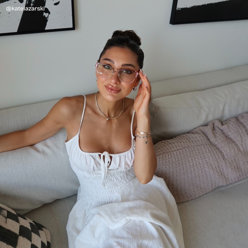 Mariana Rectangle Brown Glasses