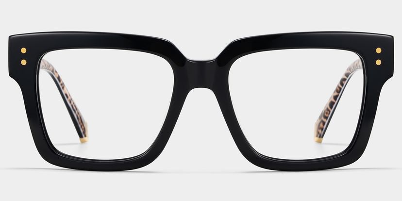 Caius Square Black Glasses