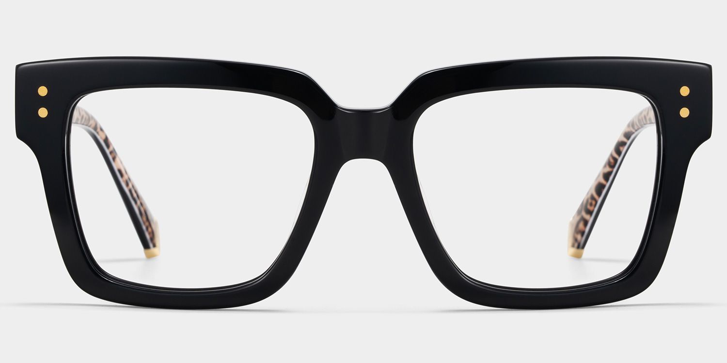 Caius Black Frame Glasses with Square Frame Online | ZEELOOL5