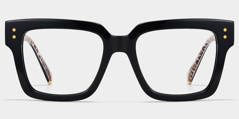 Caius Square Black Glasses
