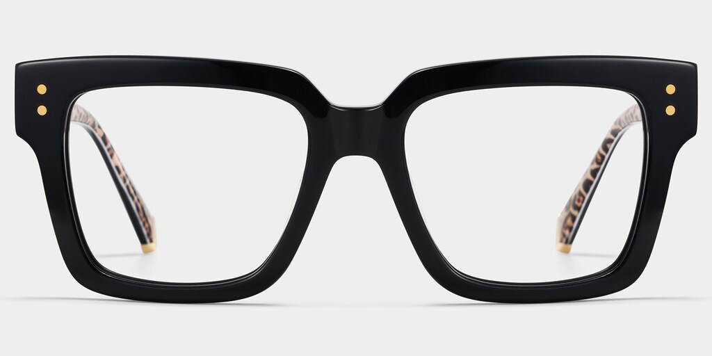 Caius Square Black Glasses