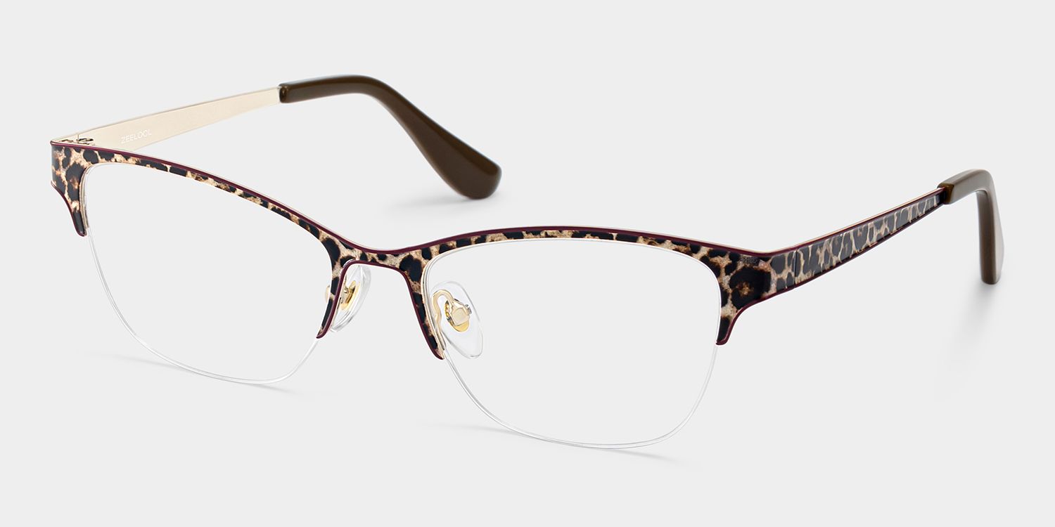 Dorian Brown Leopard Print Cat-Eye Glasses | ZEELOOL3