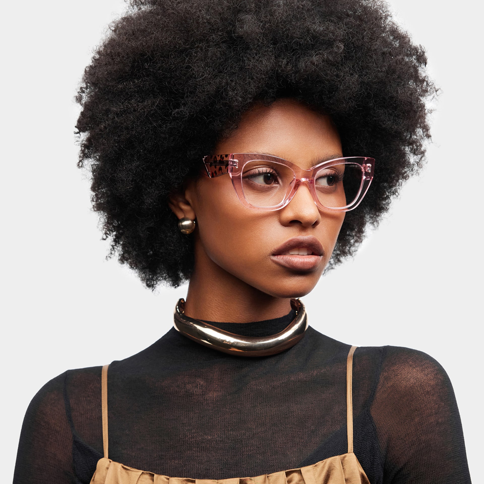 Skylar Crystal Pink Frame Glasses with Butterfly Frame Online | ZEELOOL1