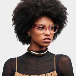 Skylar Butterfly Clear Pink Glasses1