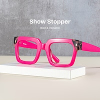 Sarah Square Pink Tortoise Glasses0