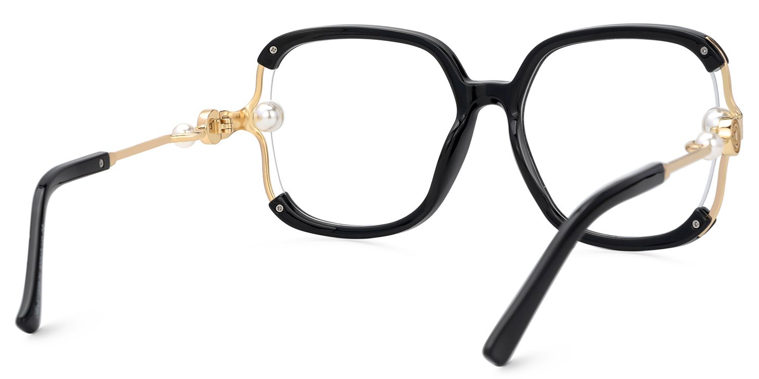 Jeania Black Aesthetic Glasses with Square Design3