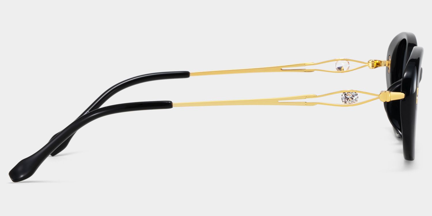 Blaire Oval Black Prescription Sunglasses | ZEELOOL