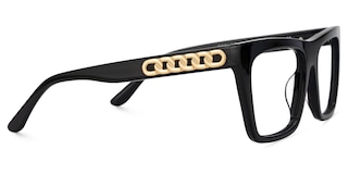 Rascoe Rectangle Black Glasses4