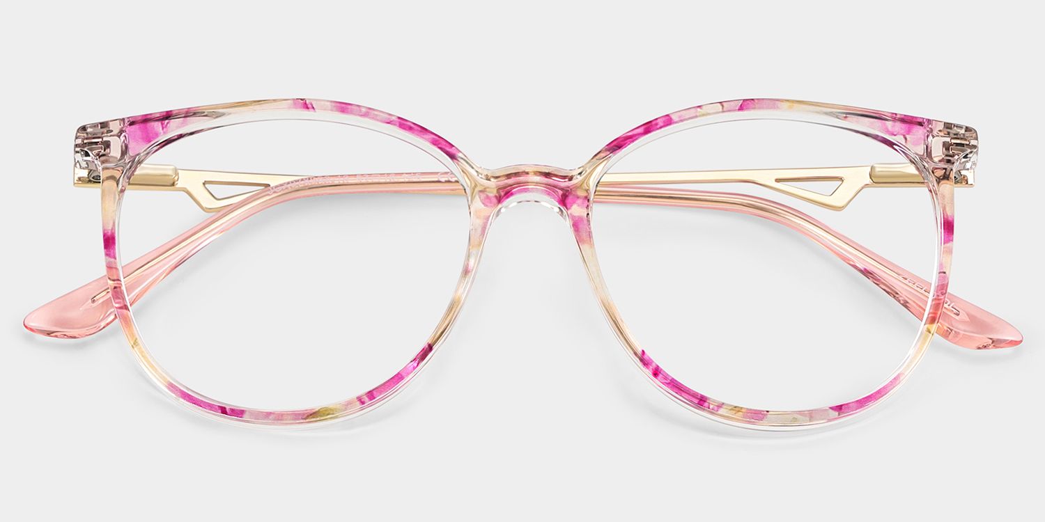 Chanty Petal Pink Round Mixed Glasses for Women | ZEELOOL