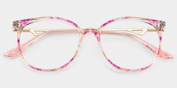 Chanty Pink Round Glasses2