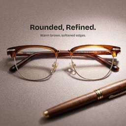 Capri Brown Browline Glasses0