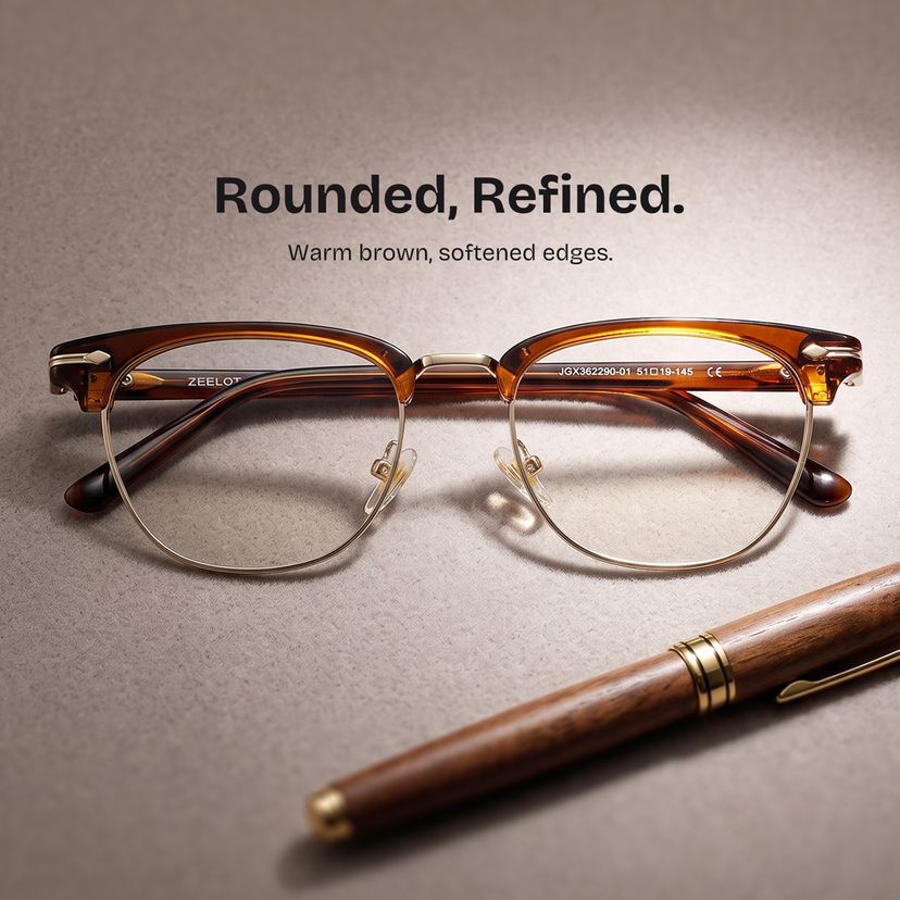 Capri Brown Browline Glasses
