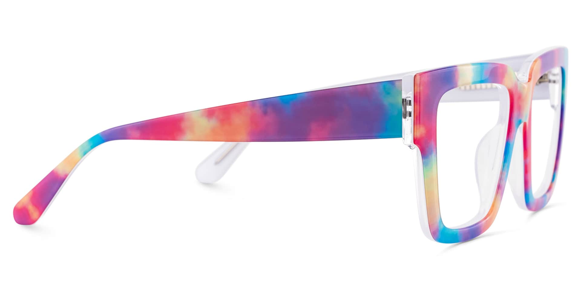 Pop  Acetate Colorful Frame Glasses with Square Shape | Zeelool4