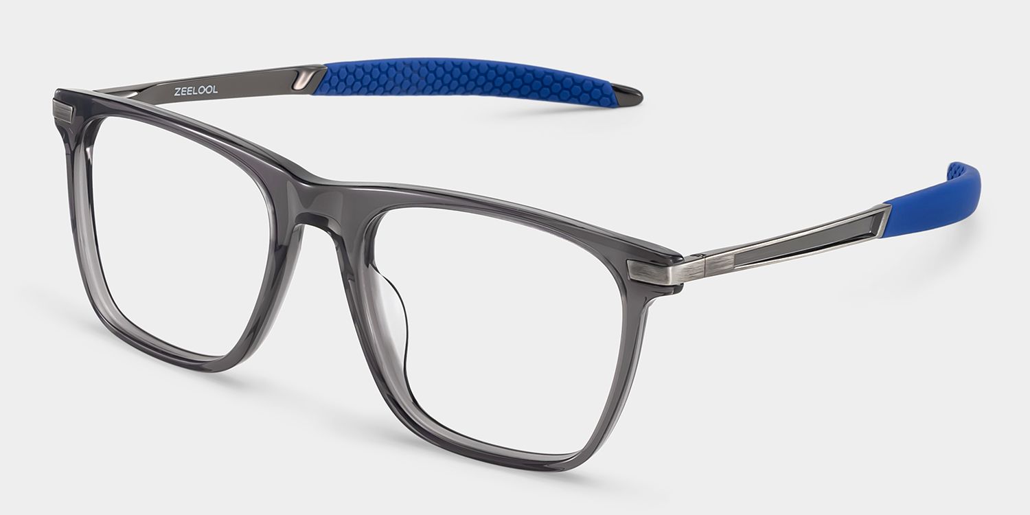 Stable Gray Frame Glasses with Rectangle Frame Online | ZEELOOL6