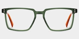 Griffin Rectangle Green Brown Glasses1