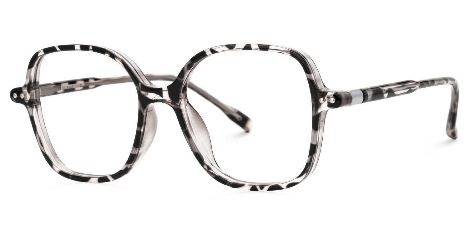 Dark-Tortoise Lenzie Square Frame Eyeglasses | ZEELOOL Canada1