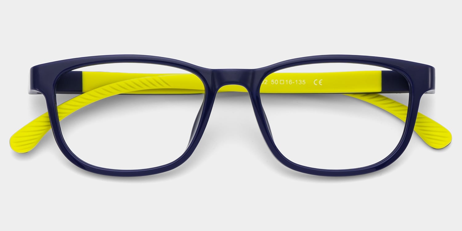 Robin Rectangle Black Yellow Glasses2