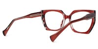 Sallyann Geometric Red Glasses3