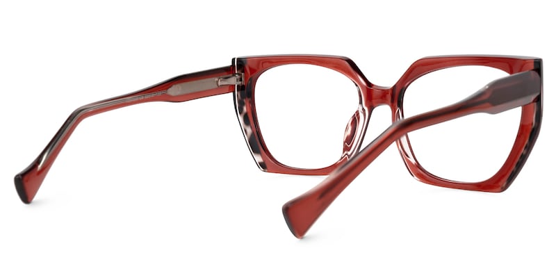 Geometric Sallyann Red Glasses on sale -Zeelool Glasses3