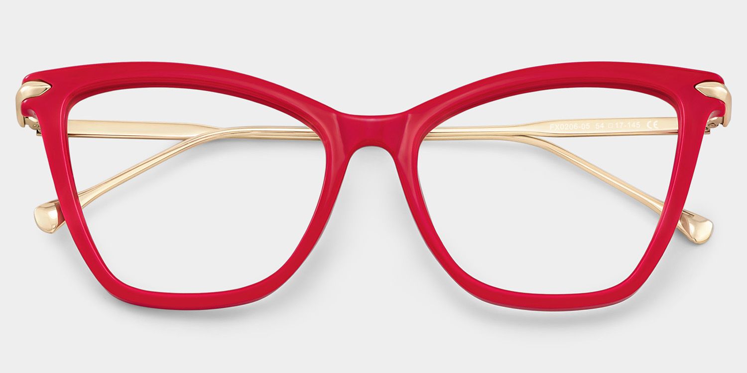 Cat Eye Red Glasses | Zeelool Glasses