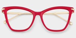 Hilary Butterfly Red Glasses1