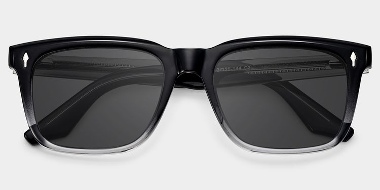 Fletcher Rectangle Black Glasses