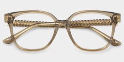 Clara Clear Brown Cat eye Glasses1