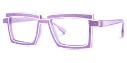 Zephyr Rectangle Lavender Glasses3