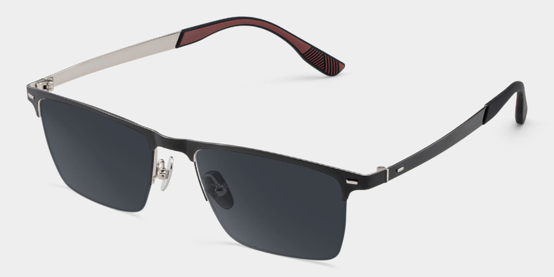 Browline Black Eyeglasses- Brock Titanium Frame Glasses2