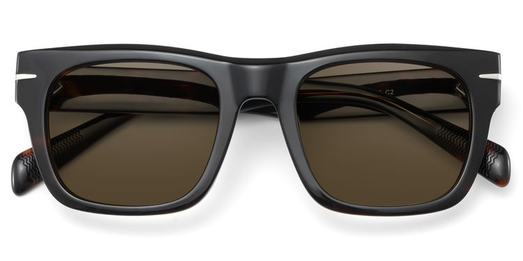 Renzo Tortoise Rectangle Sunglasses
