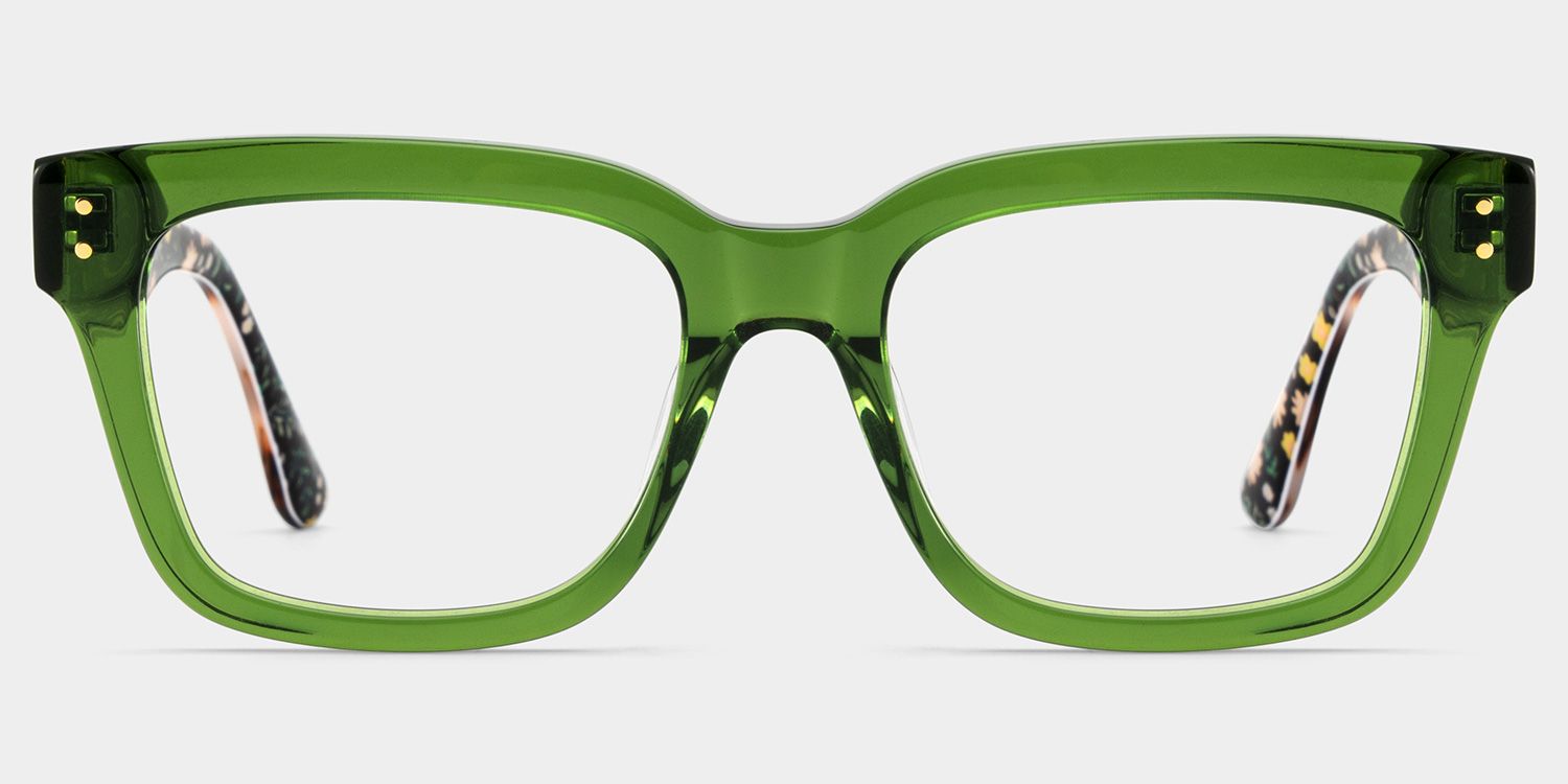 Zinnia Green Frame Glasses with Rectangle Frame Online | ZEELOOL4