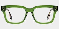 Zinnia Rectangle Green Glasses1