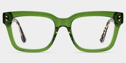 Zinnia Green Rectangle Glasses4