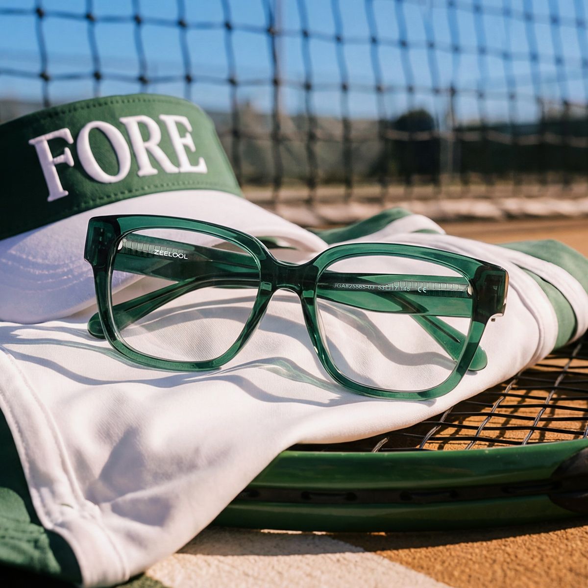 Blake Green Square Glasses | Nostalgic Varsity Frame1