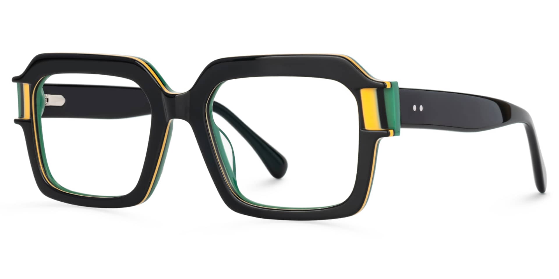 Suarez Square Men's Black Eyeglass Frames | Zeelool1