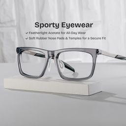 Ease Rectangle Gray Glasses2