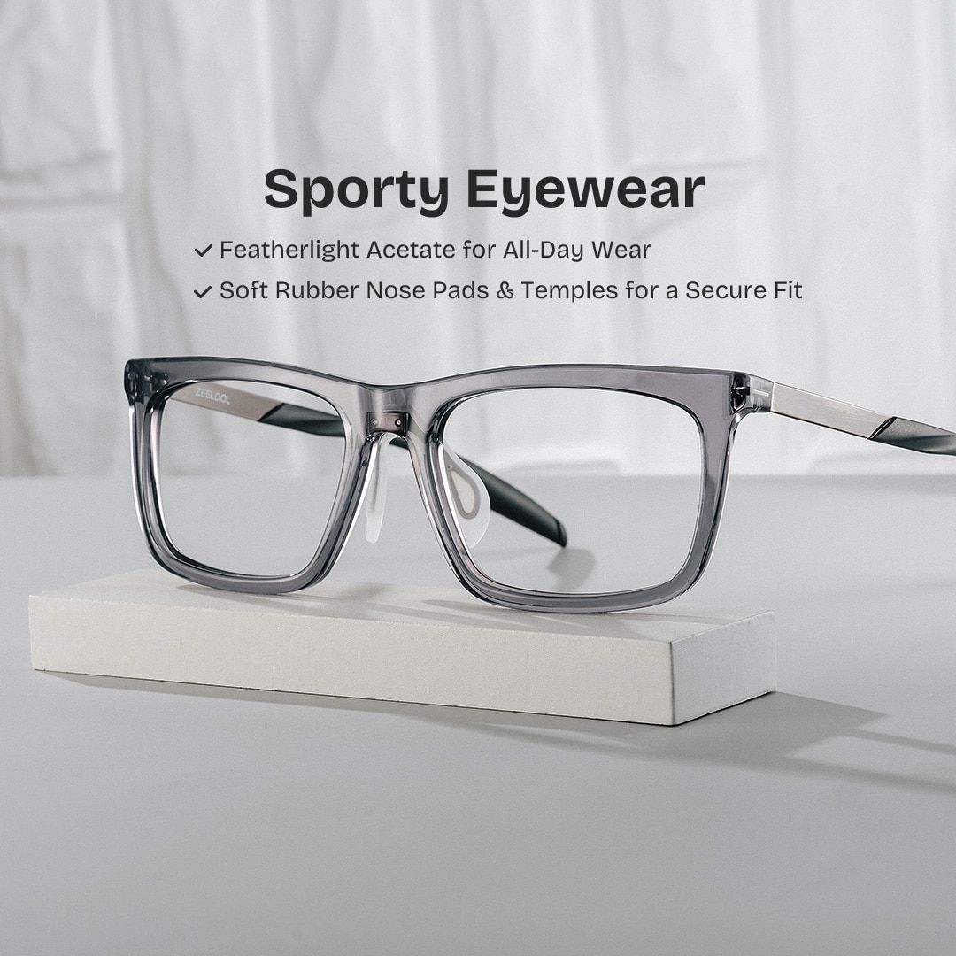 Ease Rectangle Gray Glasses2