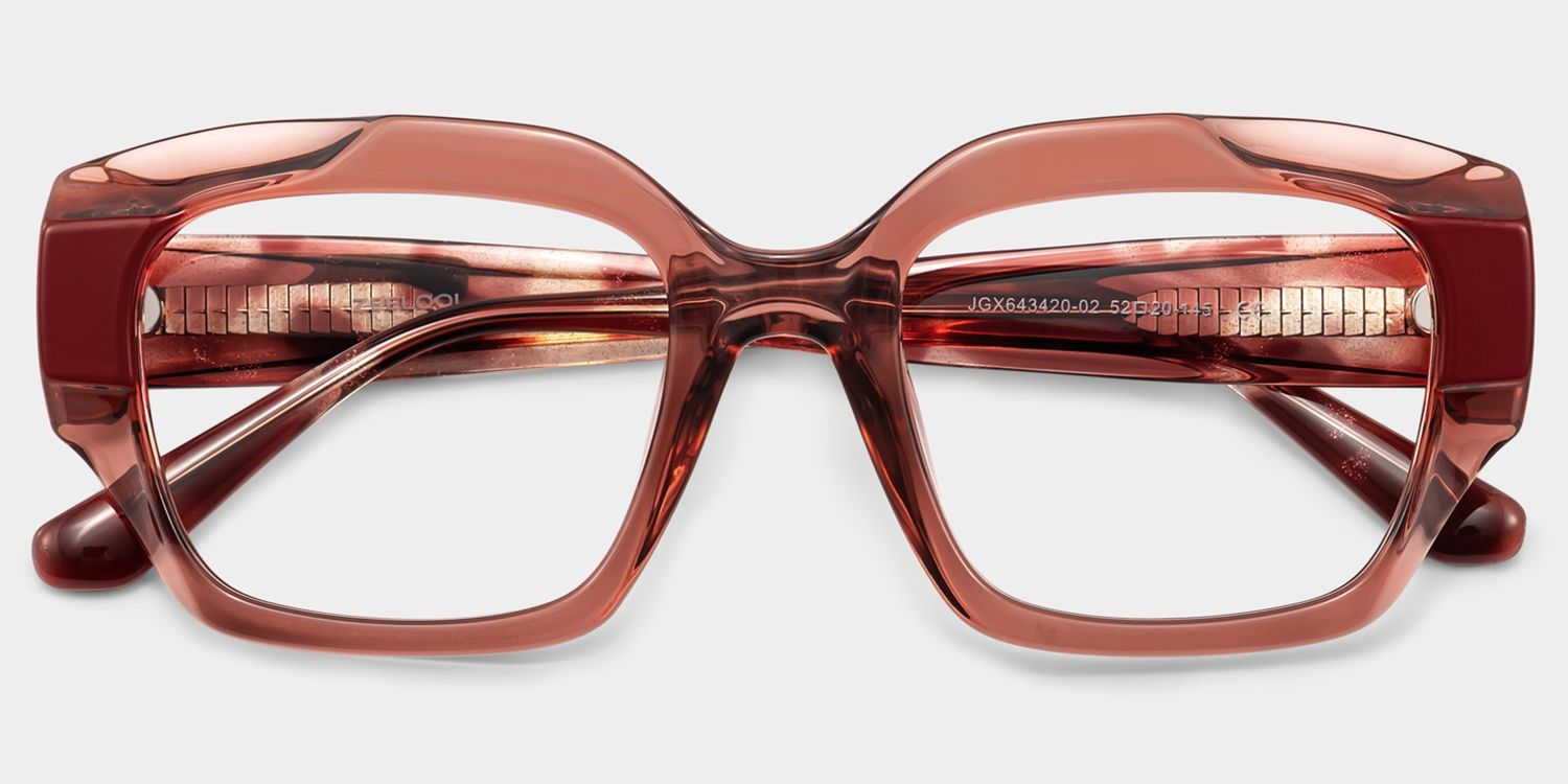 Sonnet Red Square Glasses | ZEELOOL2