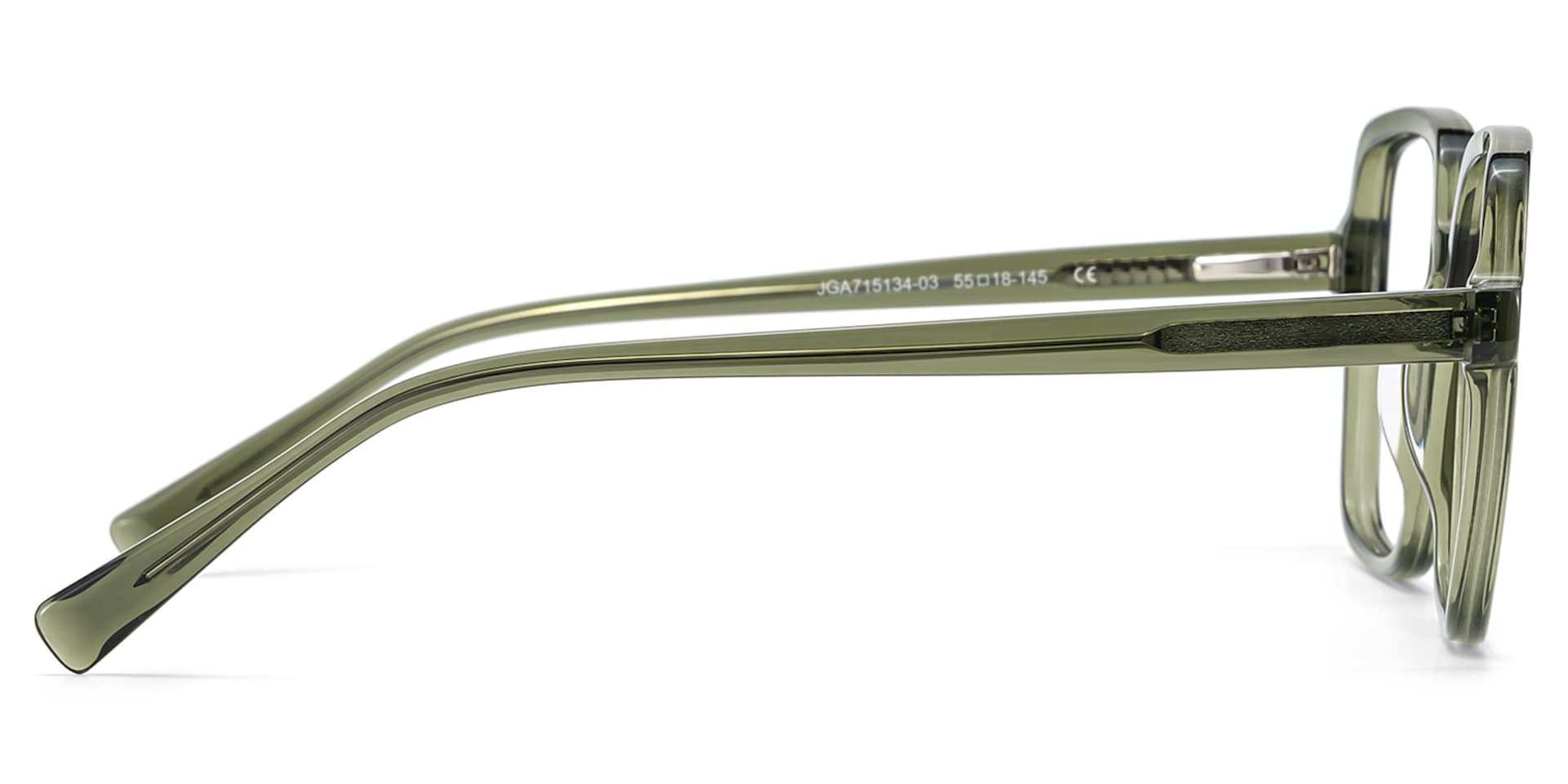 Square Green Eyeglasses- Ember Acetate Frame Glasses4