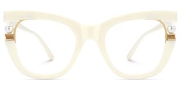 Pearl Cateye White Glasses1