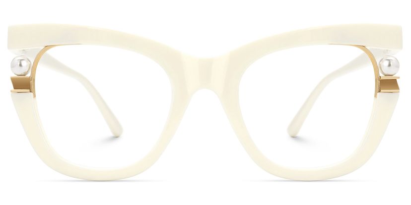 Pearl Cateye White Glasses