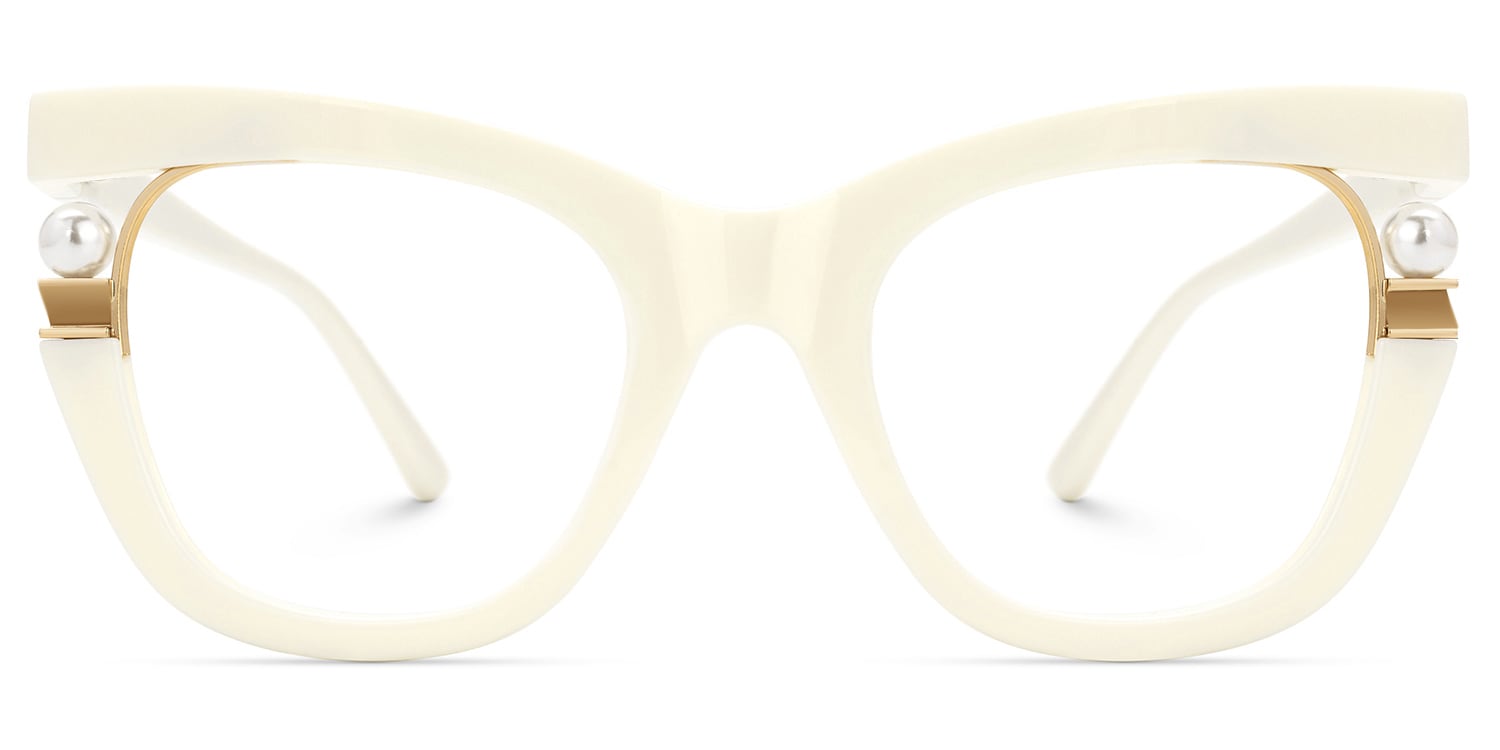 Pearl Cateye White Glasses